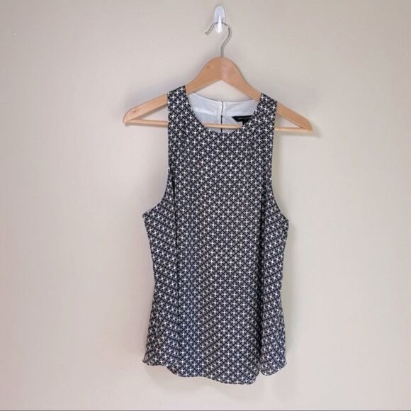 Banana Republic Sleeveless Loose Fit Blouse Mock Turtleneck Halter Medium - Picture 1 of 5